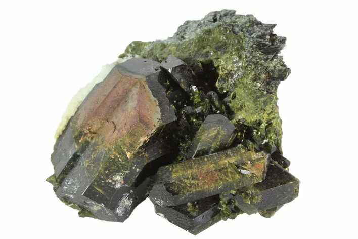 Epidote Crystal Cluster - Pakistan #91950